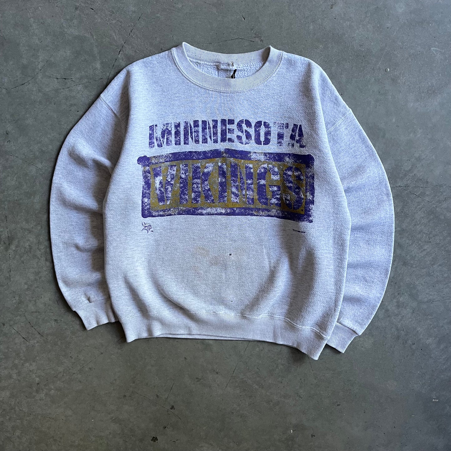 Vintage ‘95 Minnesota Vikings Faded Lettering Sweatshirt