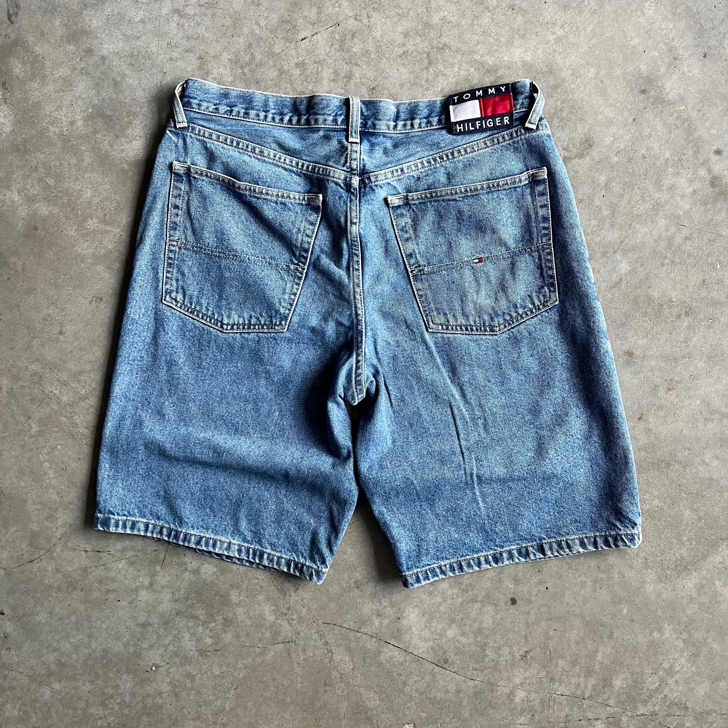 Y2K Tommy Hilfiger Logo Patch Jorts