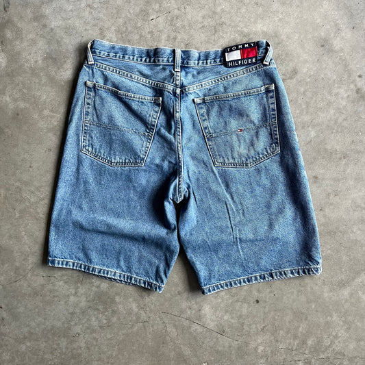 Y2K Tommy Hilfiger Logo Patch Jorts