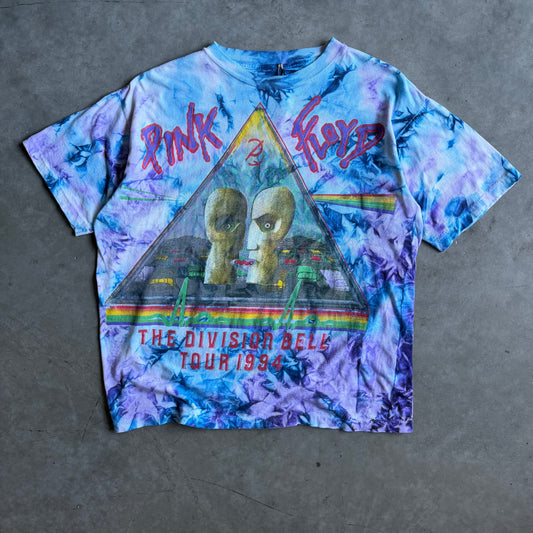 Vintage Pink Floyd The Division Bell Tie Dye Parking Lot Boot T Shirt