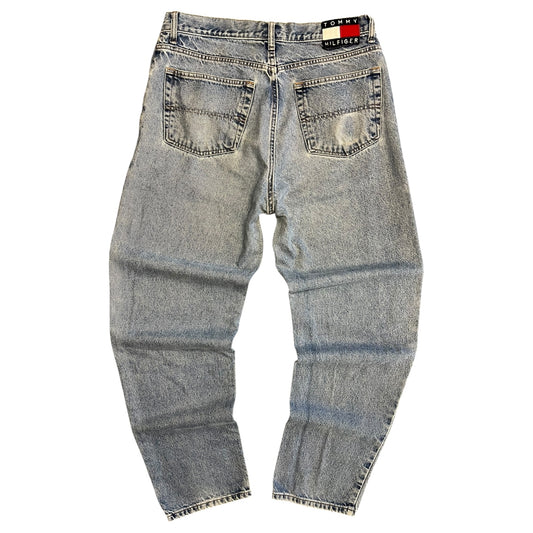 Y2K Baggy Tommy Hilfiger Flag Patch Jeans