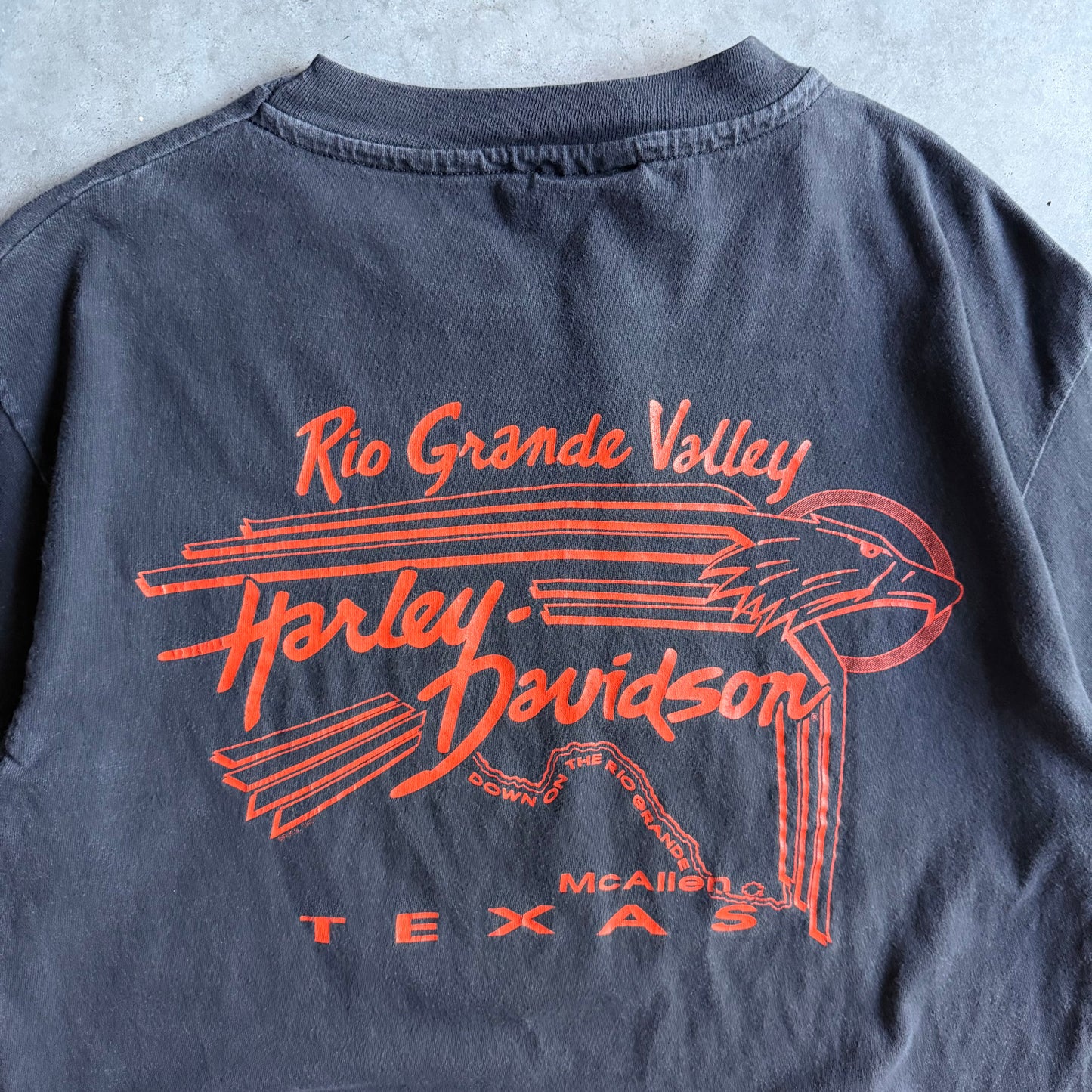 Vintage Rio Grande Valley Texas Harley Davidson Shield Tee