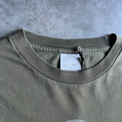 Y2K Nike Athletics Winged Shoe Logo Green Tee