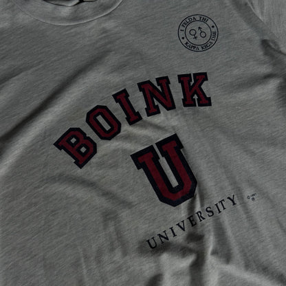 Vintage 1991 Boink U Heather Gray Spell-Out Tee