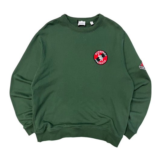 Burberry Kelly Green Patch Crewneck Sweatshirt