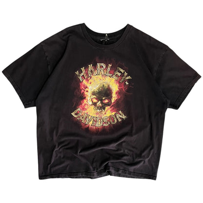 Y2K Chipp’s Harley Davidson Flaming Skull Tee