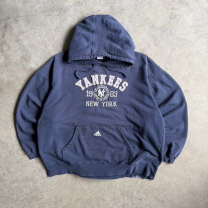 Y2K Adidas New York Yankees Pocket Logo Hoodie