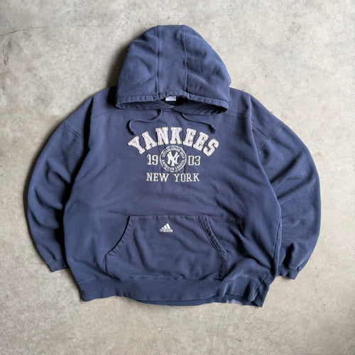 Y2K Adidas New York Yankees Pocket Logo Hoodie