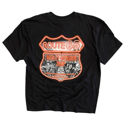 Y2K Harley Davidson Orange Tattooed Women Tee