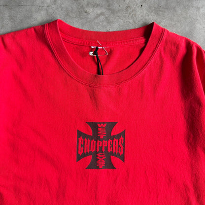 Y2K West Coast Choppers Cross Red T Shirt