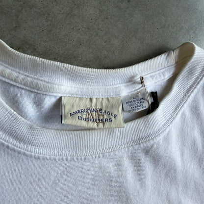 Y2K American Eagle Tail Script Logo Heather Tee