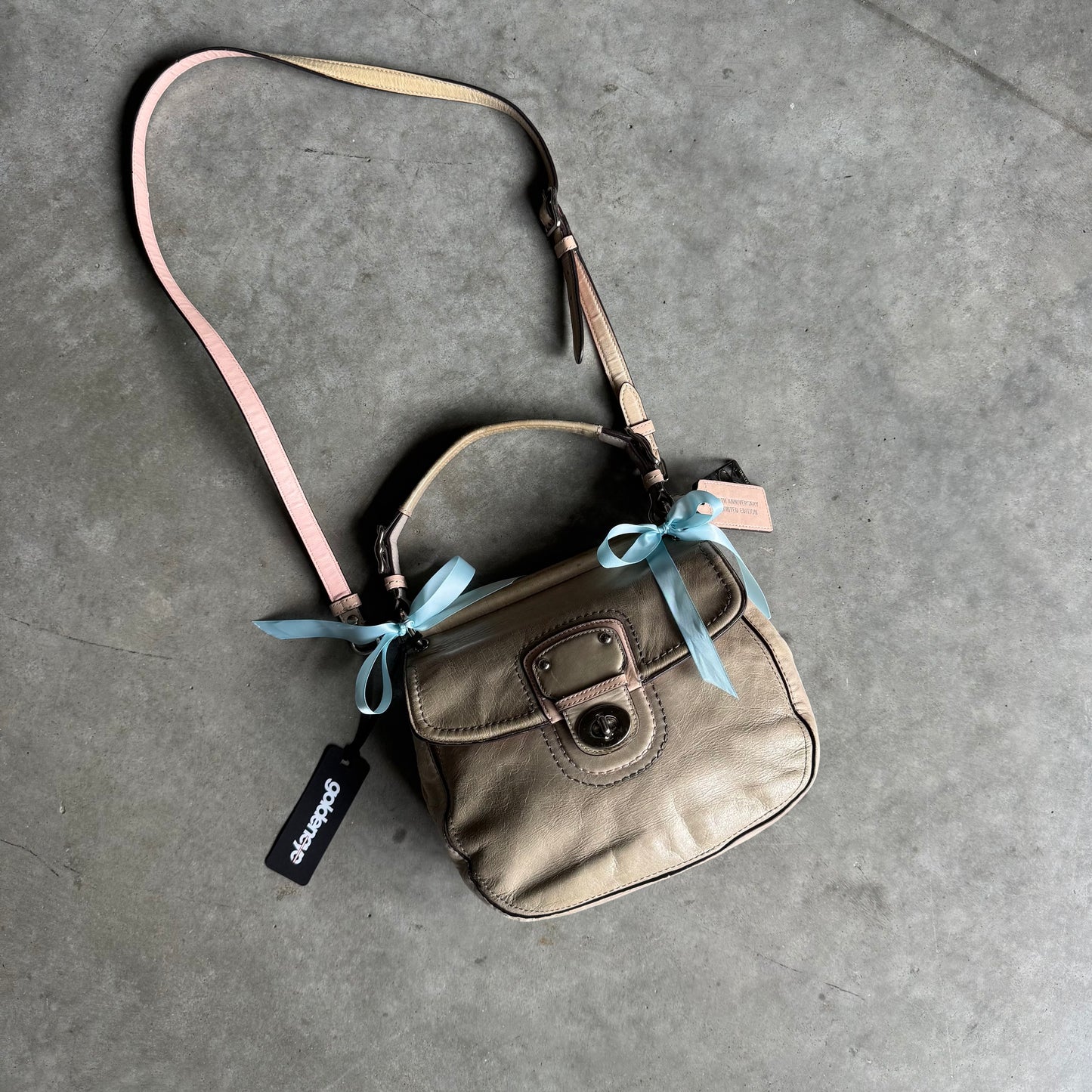 Coach 70th Anniversary Mini Willis Green/Tan Turnlock Bag