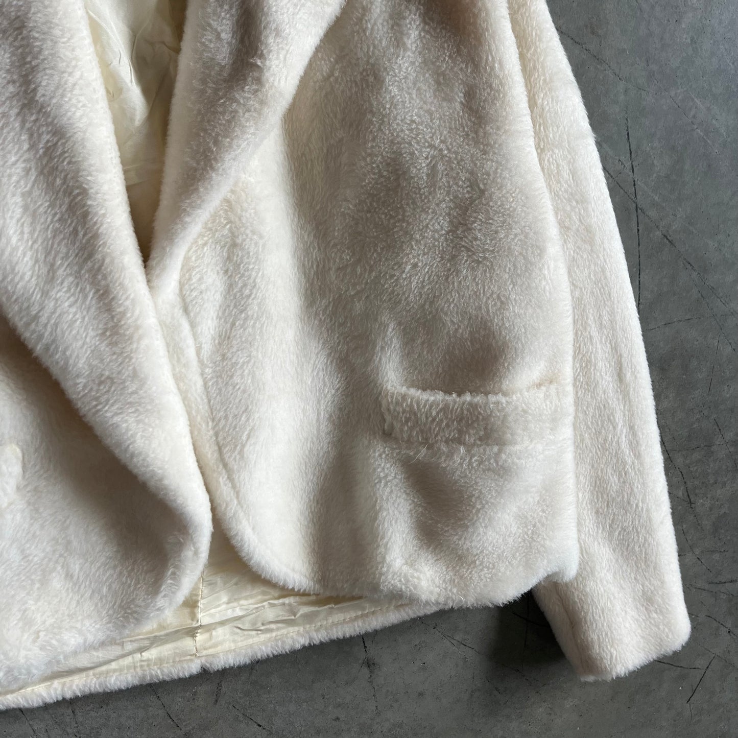 Women’s Vintage White Faux Fur Overcoat