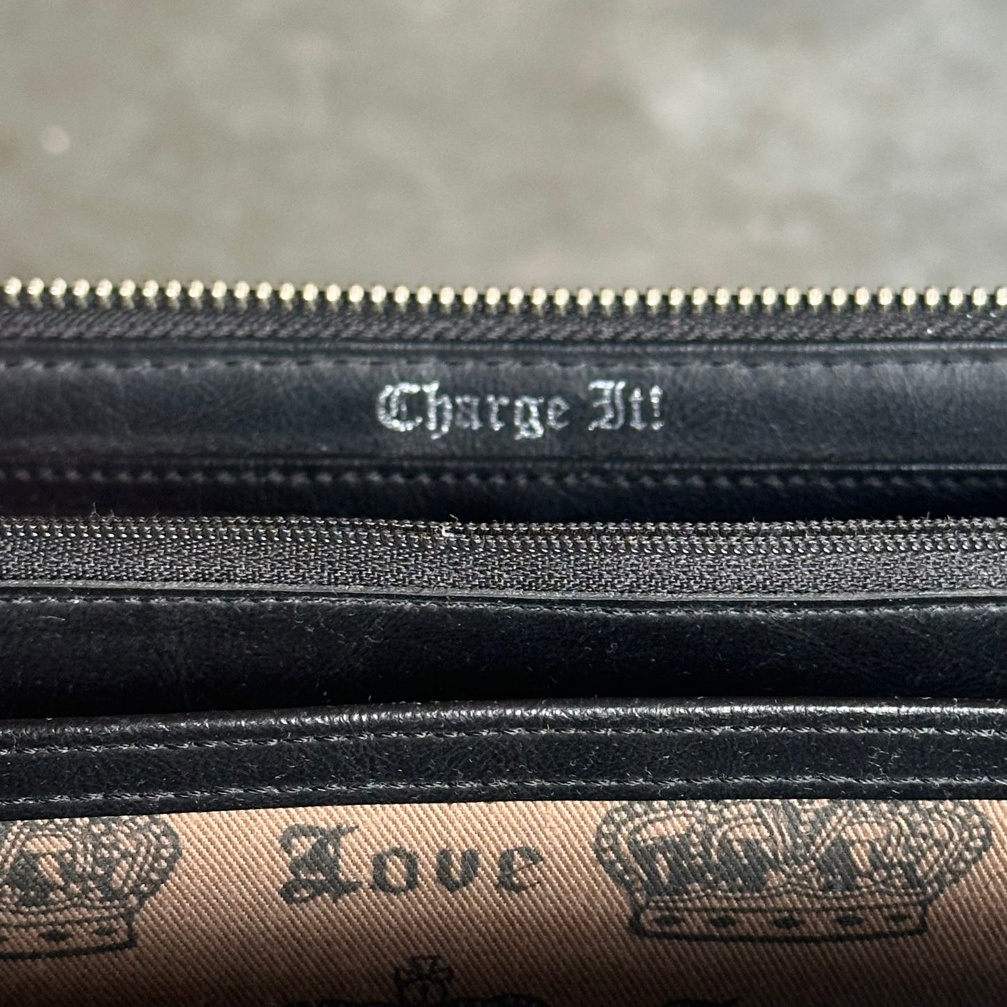 Juicy Couture Olive/Pink/Black Scottie Continental Wallet