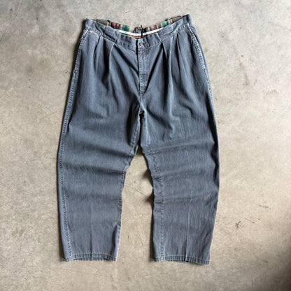 Vintage Polo Ralph Lauren Plaid Waistband Pleated Trousers