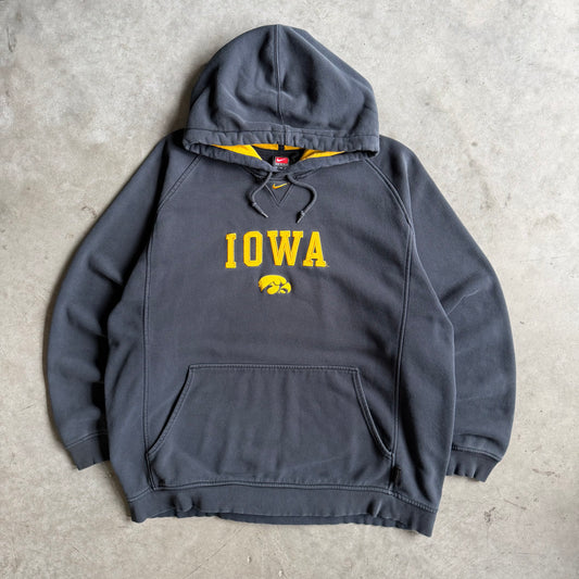 Vintage Nike Iowa Hawkeyes Embroidered Center Logo Hoodie