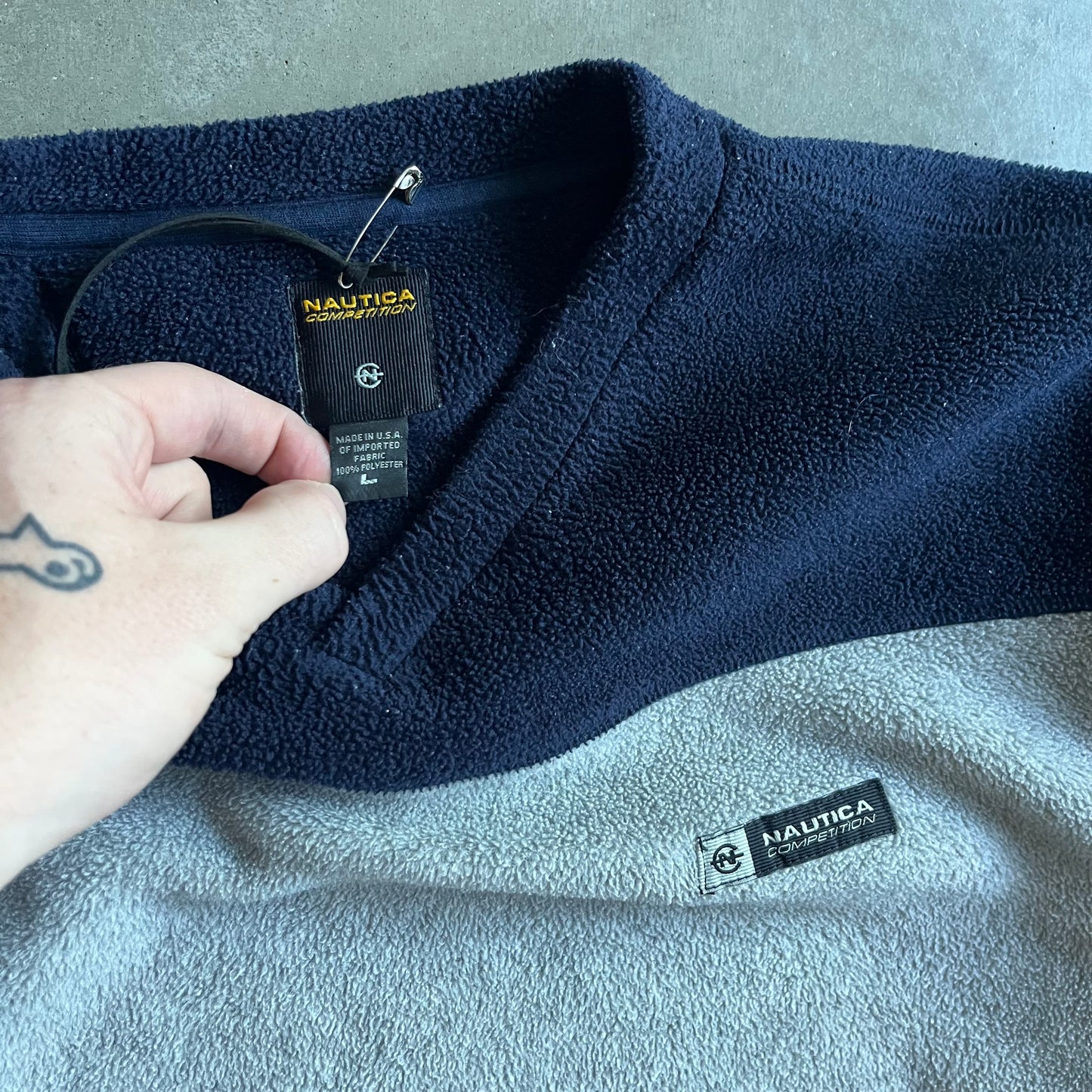 Y2K Nautica Competition Two Tone Fleece Sweatshirt