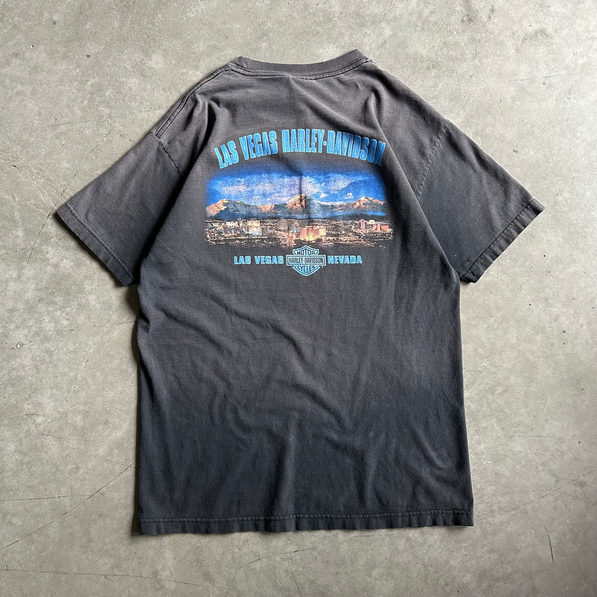 Vintage Harley Davidson Las Vegas Fader Flame Eagle T Shirt
