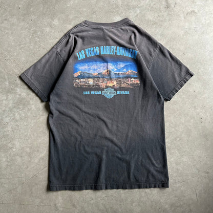Vintage Harley Davidson Las Vegas Fader Flame Eagle T Shirt