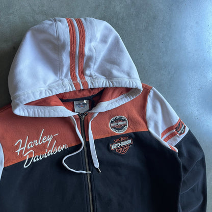 Y2K Harley Davidson Tri-Color Block Zip-Up