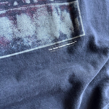 Vintage Thrashed Safety Pin Repair Texas Chainsaw Massacre Tee
