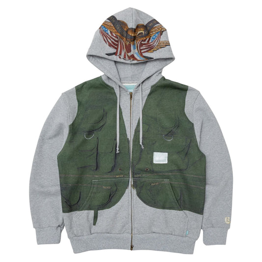 Brigade - Tromp-L'oeil Vest Zip Hoodie (Grey)