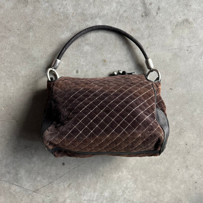 Y2K Juicy Couture Brown Velvet Shoulder Bag