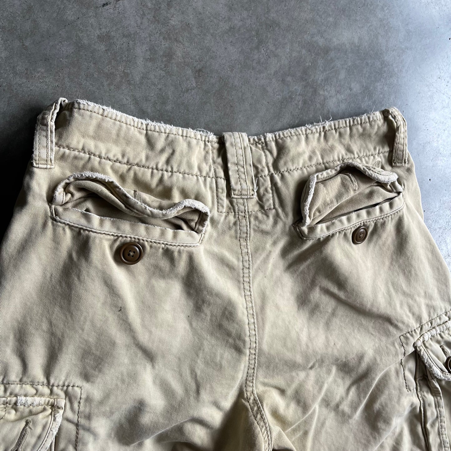 Y2K American Eagle Tan Cargo Shorts