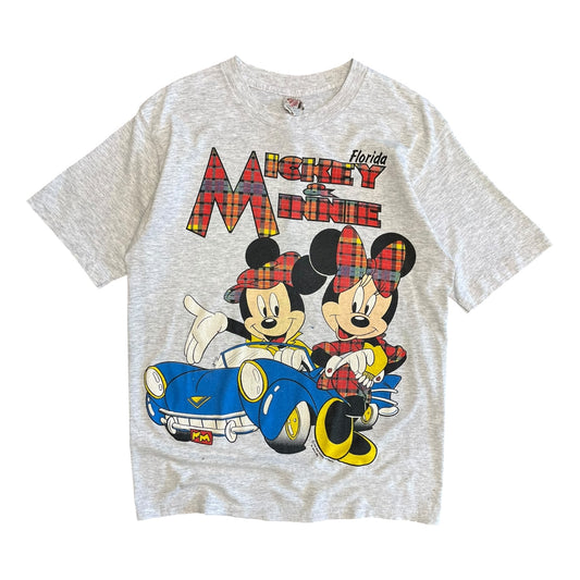 Vintage Mickey & Minnie Plaid Hot Rod Tee