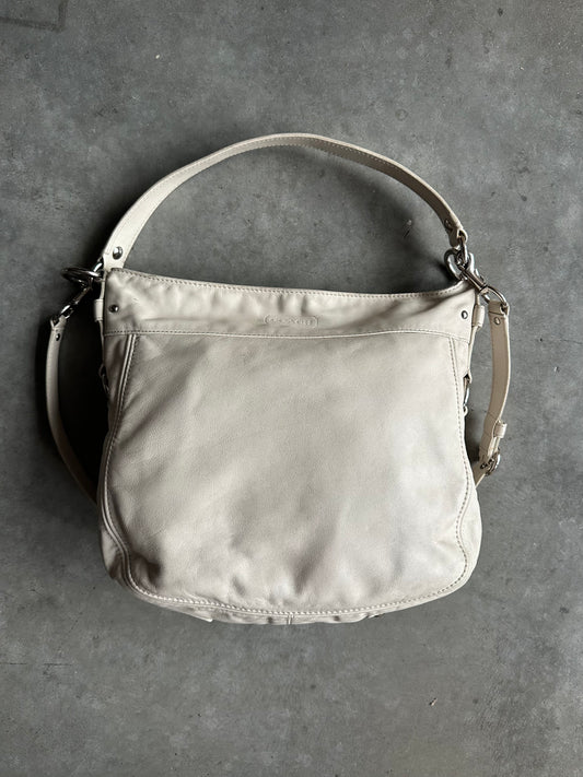 Coach Y2K White Leather Zoe Bag