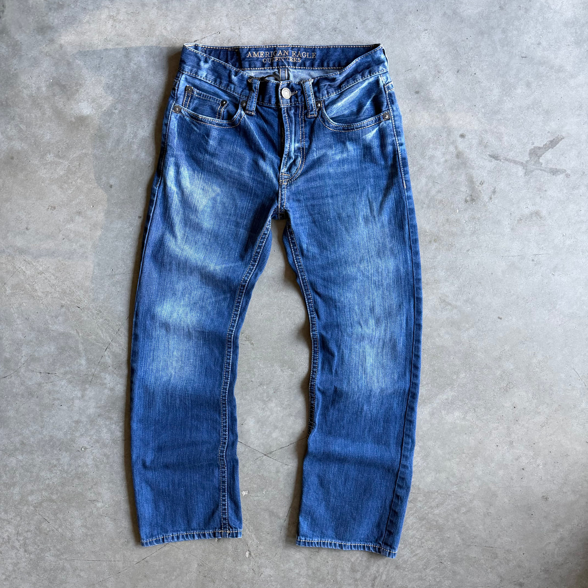 Y2K American Eagle Dark Blue Washed Jeans