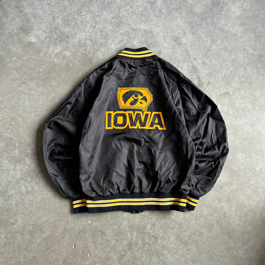 Vintage Iowa Hawkeyes Nylon Bomber