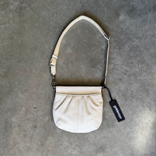 Coach Minimalistic White Leather Crossbody