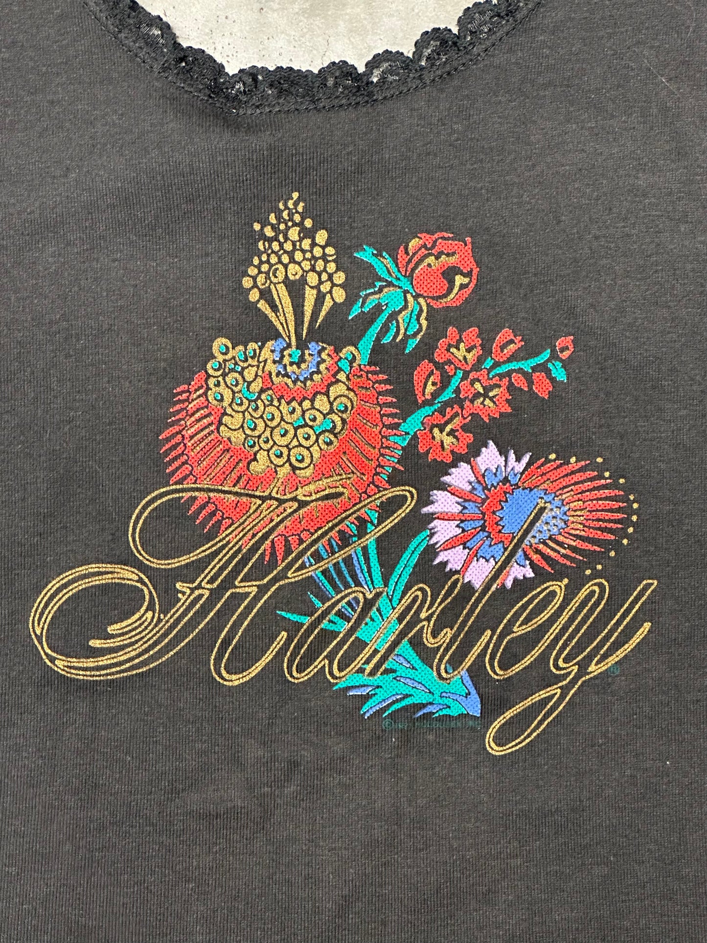 Women’s 80’s Harley Davidson Black Lace Tank