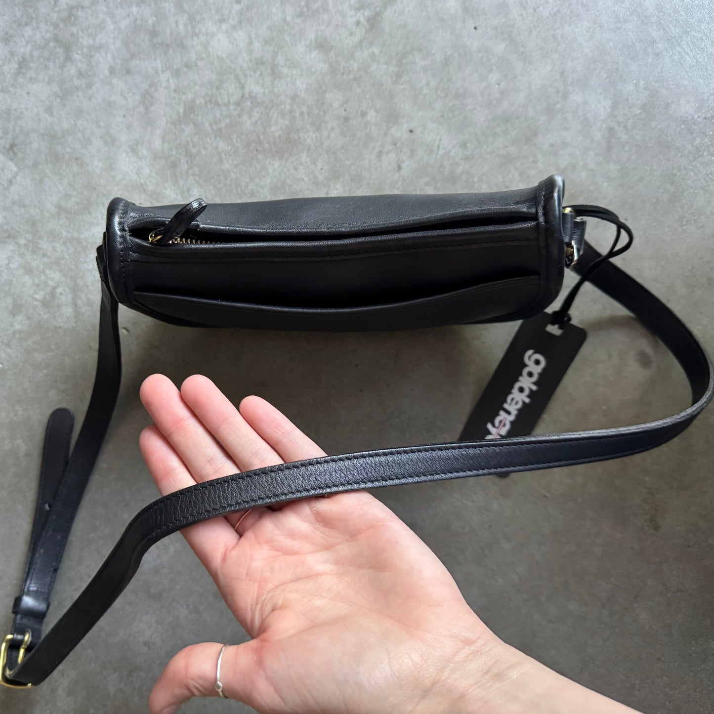 90s Coach Wendie Black Leather Crossbody Bag
