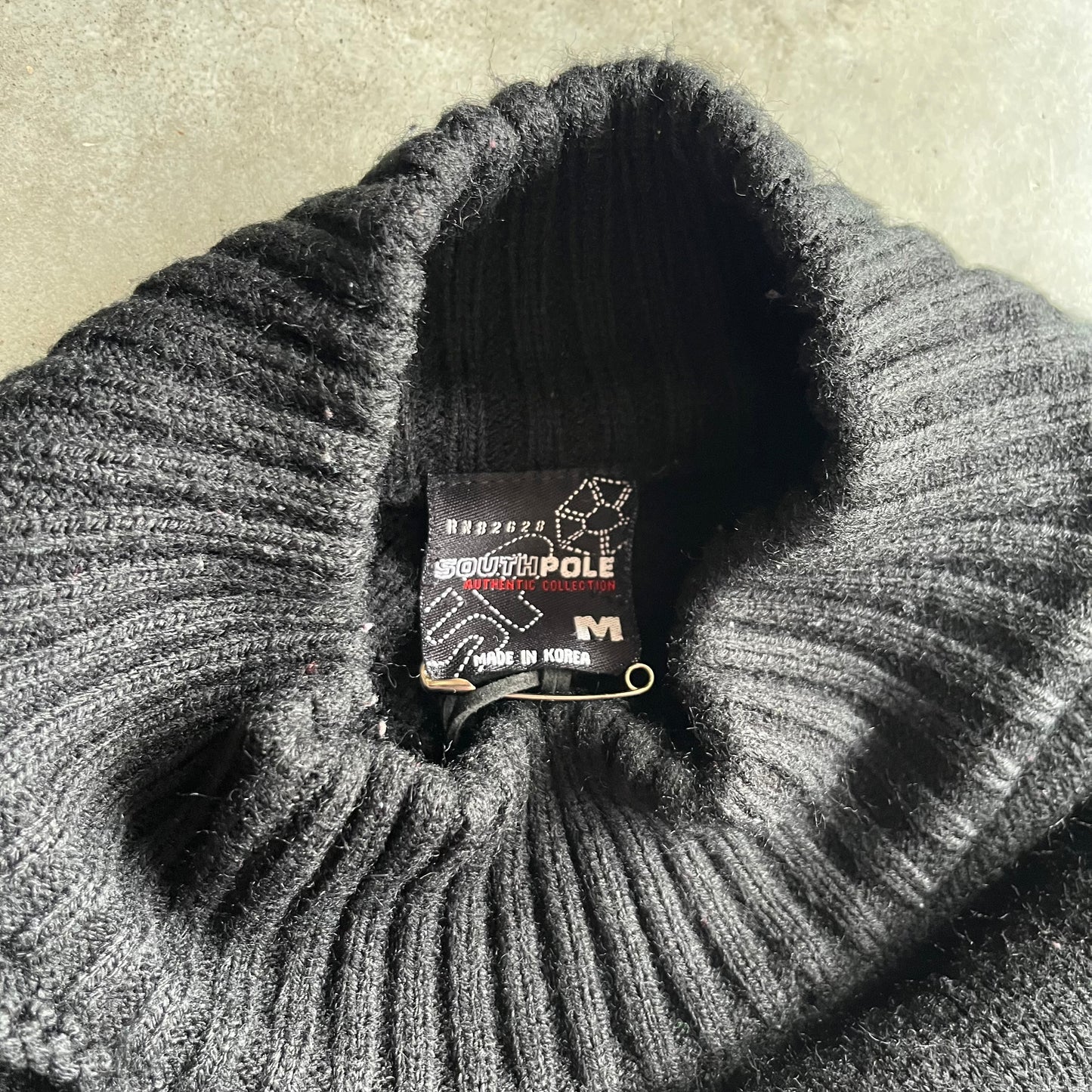 Y2K South Pole Striped Knit Sweater