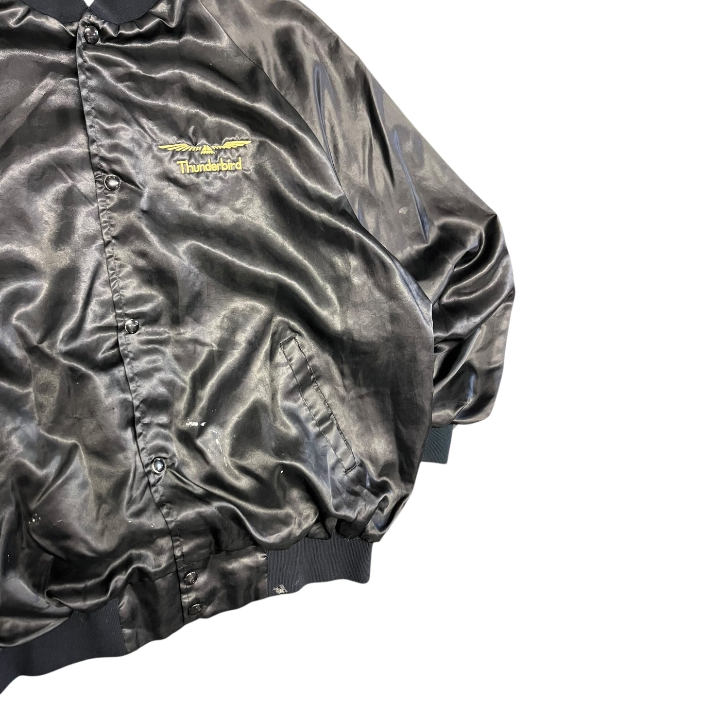 Vintage Thunderbird Satin Bomber Jacket