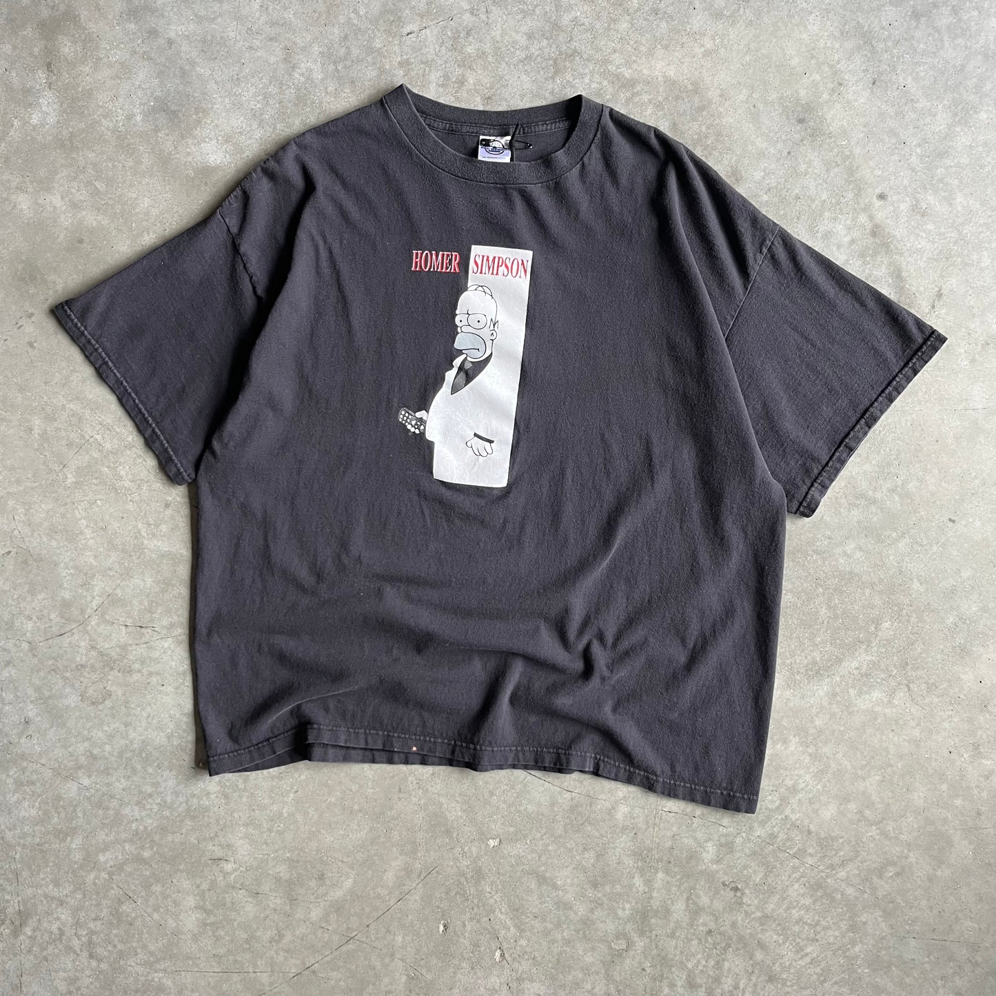 Y2K Homer Simpson Scarface Black Tee