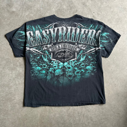 Y2K Easyriders ‘It’s a Lifestyle’ Skull Spellout Graphic Pocket Tee