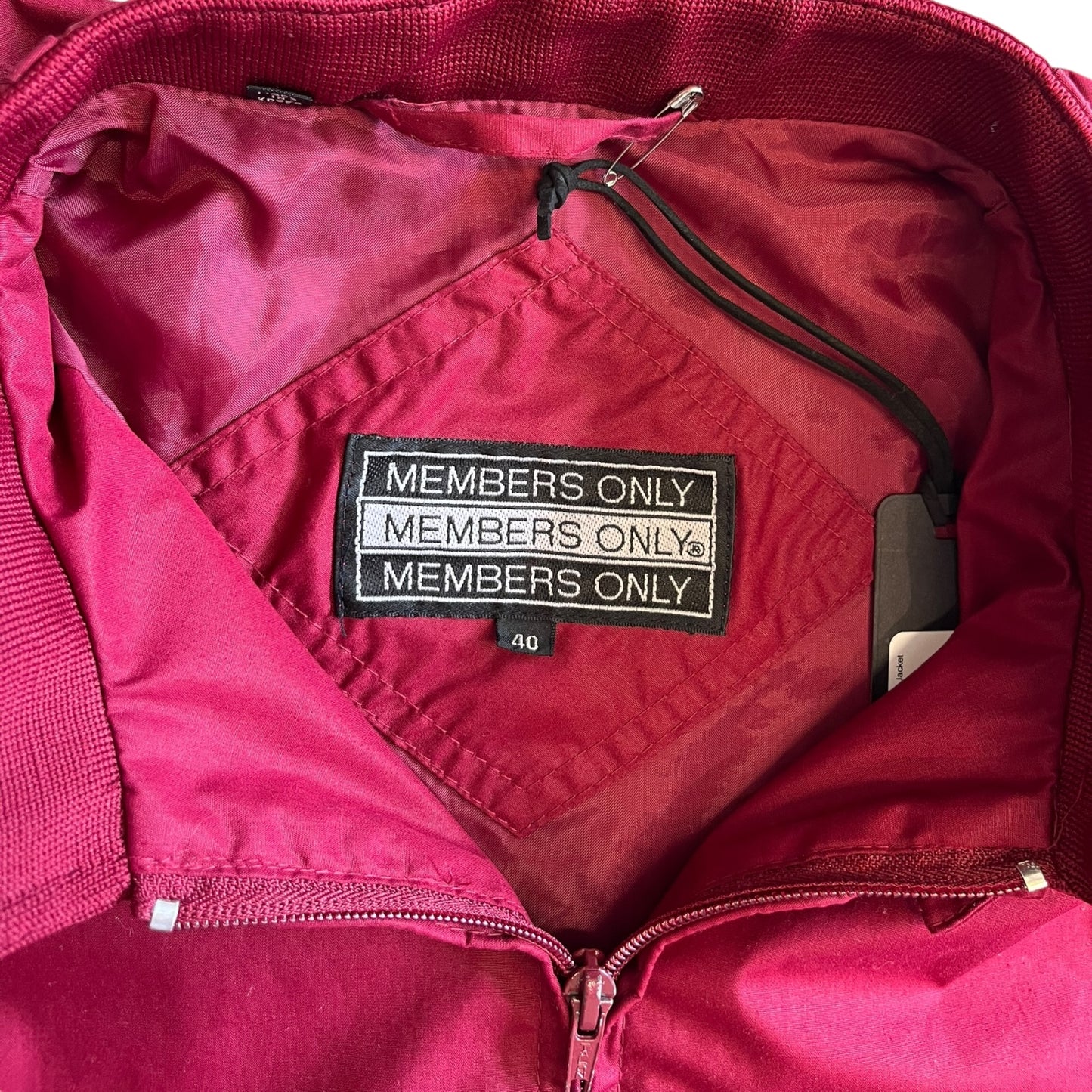 Vintage Red Members Only Harrington Jacket