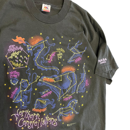 Vintage Northern Constellations Stars Black Tee