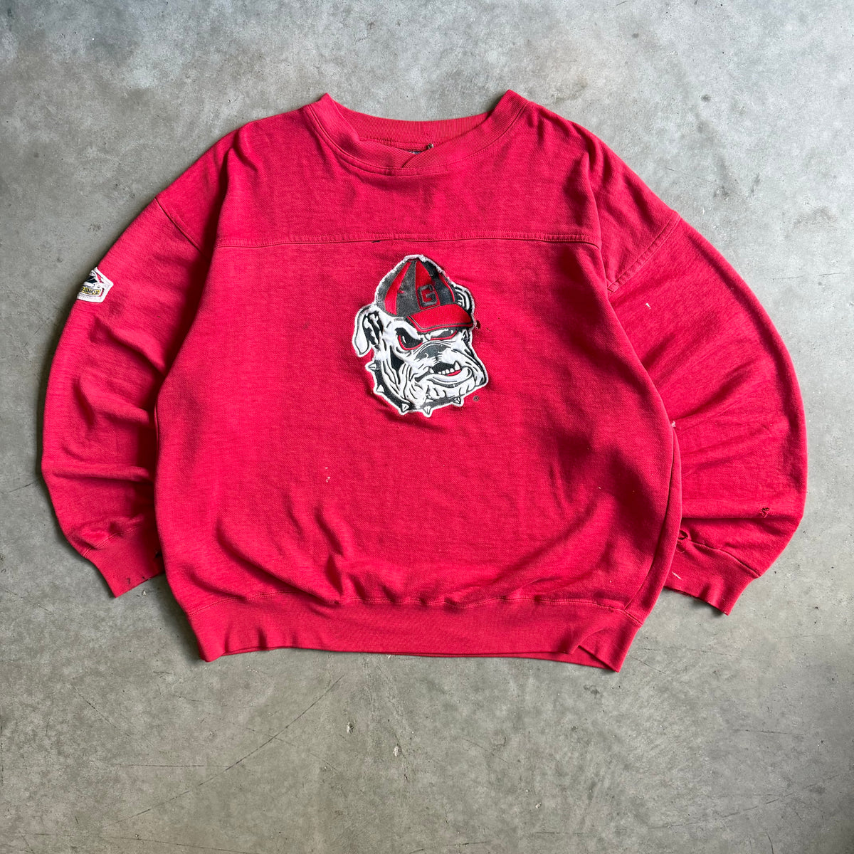 Vintage Georgia Bulldogs Embroidered Dog Sweatshirt