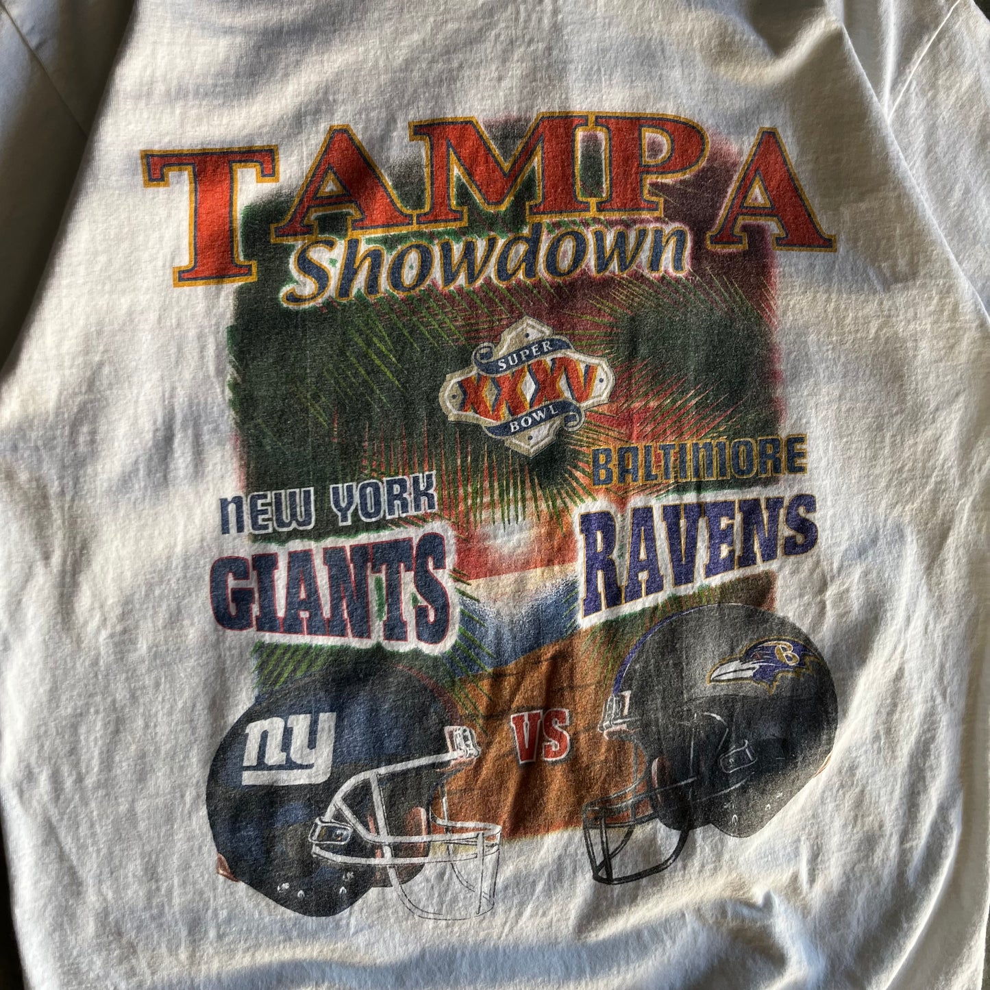 NFL Super Bowl XXXV Giants vs Ravens T Shirt