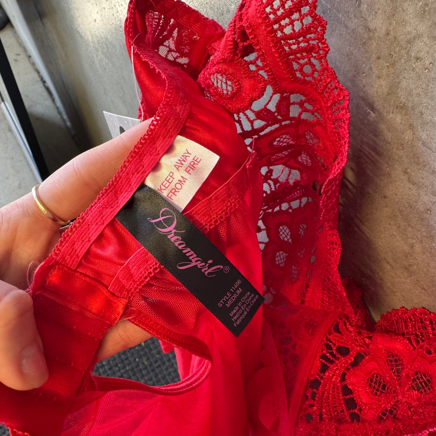 Women’s Y2K Dreamgirl Red Lace Slip