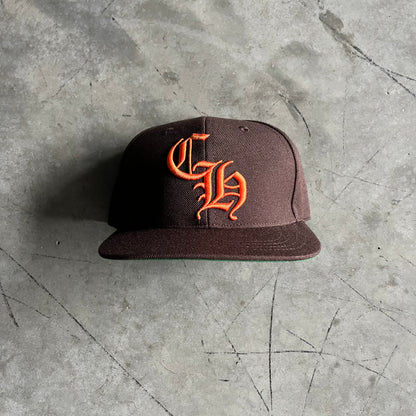 Chrome Hearts Baseball Snapback Hat - Brown/Orange
