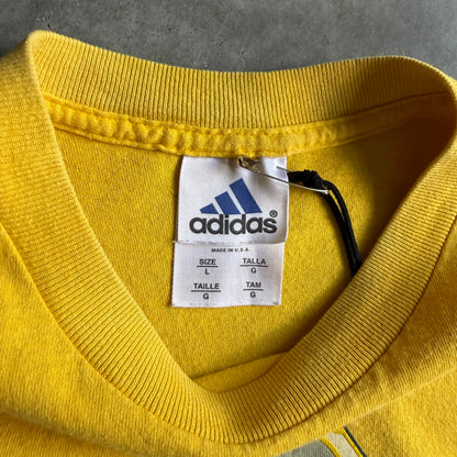 Y2K Adidas Yellow Basketball T Shirt