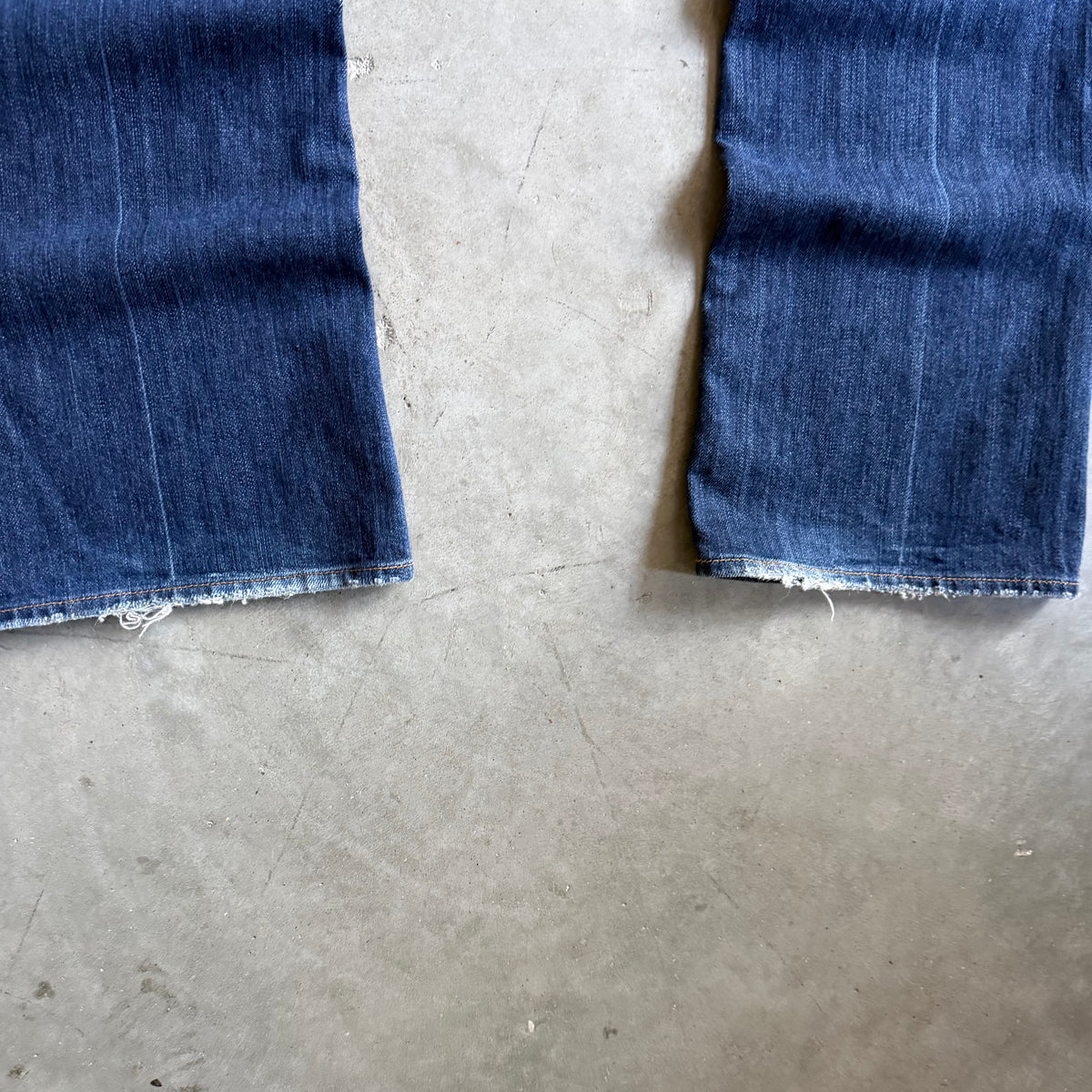 Y2K 7 For all Mankind Dark Blue Straight Leg Bootcut Jeans