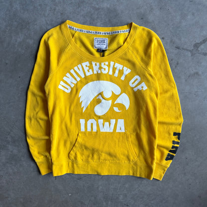 Women’s Victoria Secret Pink University of Iowa Yellow Crewneck