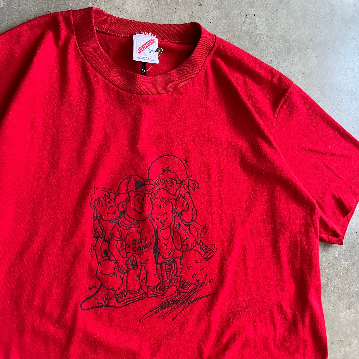 Vintage Y Day Camp Red Tee
