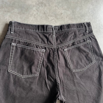 Y2K Fuckin Awesome Embroidered Contrast Jorts